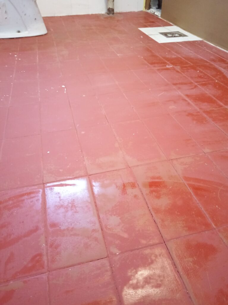 Detaljno čišćenje podnih pločica pre farbanja