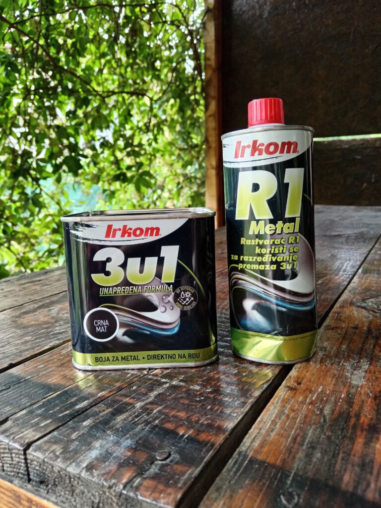 Irkom boja za metal 3u1 i specijalni razređivač