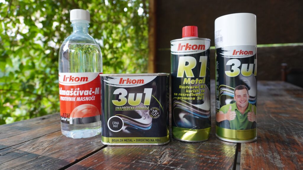 Irkom proizvodi za pripremu i farbanje metalne ograde