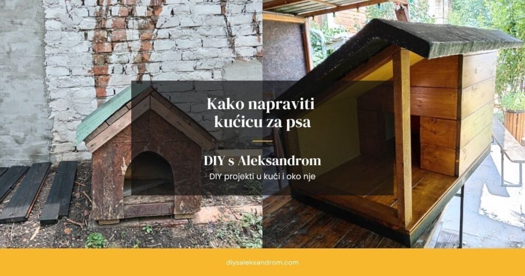 Stara i nova kućica za psa jedna pored druge